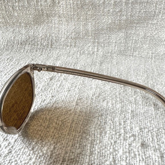 Warby Parker Laurel Sunglasses Smokey Gray Clear Frame‎ Brown Lenses Case - Picture 3 of 7